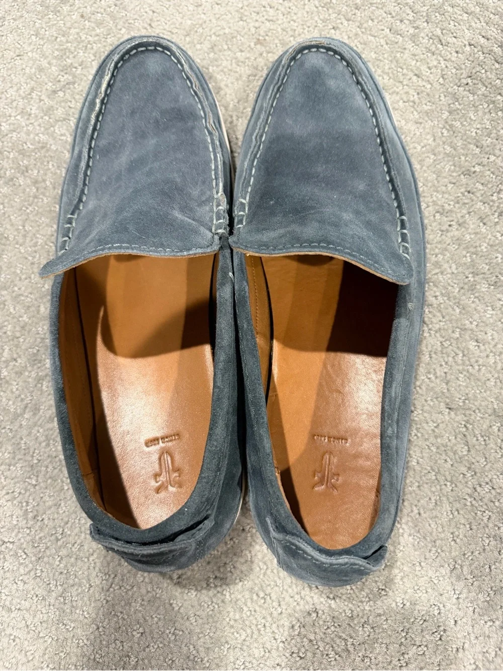 FRYE Men's Slip-On Suede Casual Shoes - Blue size 11